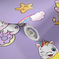 Magical Unicorn Design on Light Purple Background