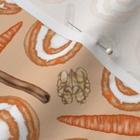 carrot cake roulade - orange
