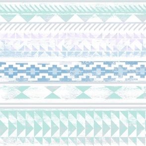 Josie Painted Aztec - White Blue Large