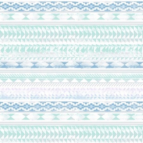 Josie Painted Aztec - White Blue Small