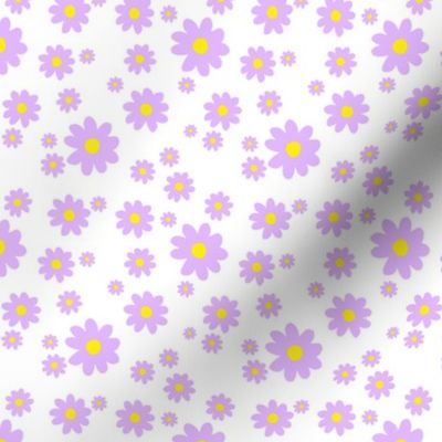 purple daisy pattern