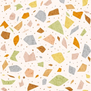 Colorful Terrazzo Shapes  With granite texture 