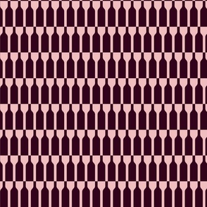 Geometric Wine Bottles and Glasses (Burgundy,  Rose)