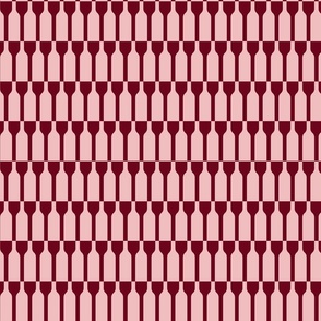 Geometric Wine Bottles and Glasses (Rose, Burgundy)