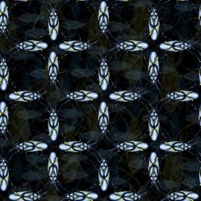 Geometric Boxelder Bugs Grid - Black Background