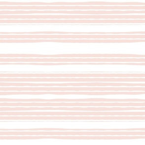 Summer quilt stripe- white, Peach, blush, large