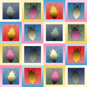 Bright Bug Squares with Highlights