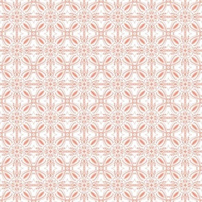 Summer quilt geometric- white, Peach, blush, small