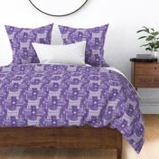 Boer Goat - Boho - Southwestern Native American Pattern - Medium Purple and Light Purple