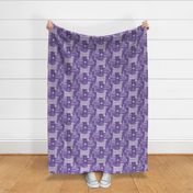 Boer Goat - Boho - Southwestern Native American Pattern - Medium Purple and Light Purple