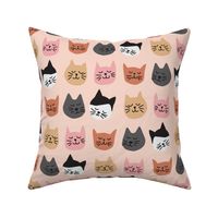 Uppity Cats on pink  - 2 inch