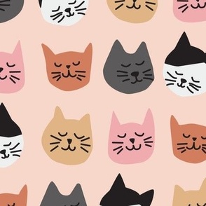 Uppity Cats on pink  - 2 inch