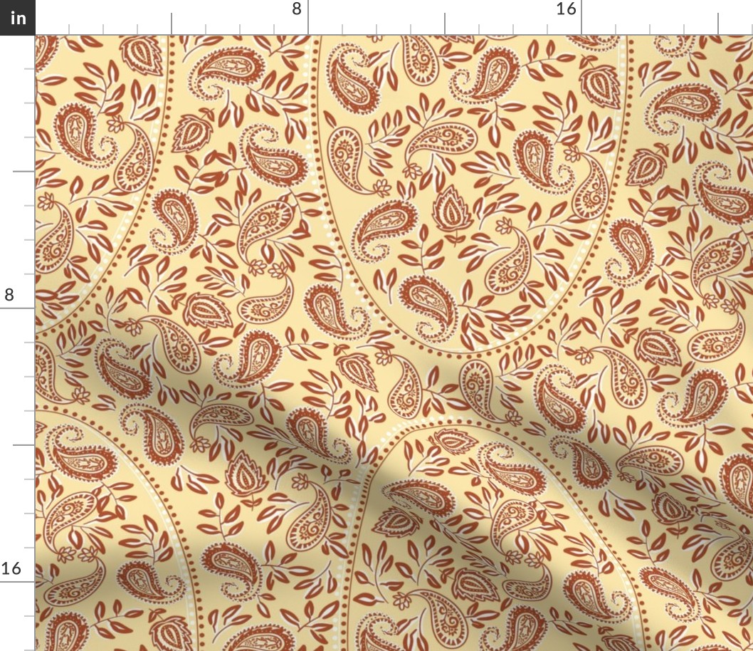 Butter Brown Western Paisley Floral Medium