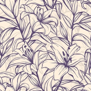 Pattern of lilly of flowers