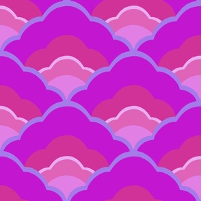 wide scallop pink and purple