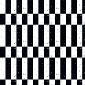 tall black and white check with speckles