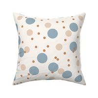 Beige Pale Blue Abstract Polka Dots