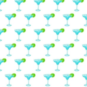 Margarita Time -  blue and white and lime
