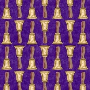 Small Scale Gold Handbells on Regal Purple