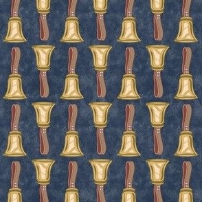 Small Scale Gold Handbells on Navy