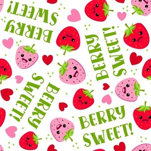 Large Scale Berry Sweet Red and Pink Kawaii Strawberries