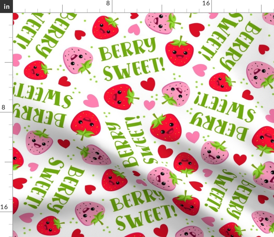Large Scale Berry Sweet Red and Pink Kawaii Strawberries
