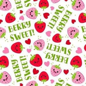 Small-Medium Scale Berry Sweet Red and Pink Kawaii Strawberries