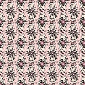 Retro Floral Pink and Black alternate 