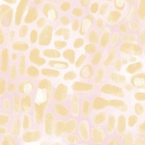 Butter and Piglet - Abstract - pale yellow dashes on pale pink background
