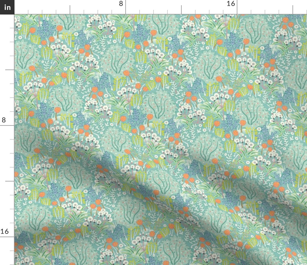 Wild Garden Tapestry Teal Small