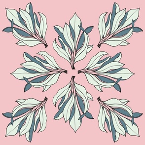Plant tile - pink