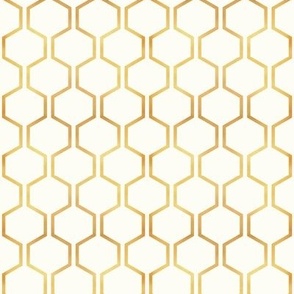 Tiny scale // Gold queen bee honeycomb // natural white background golden texture hexagon vertical lines 