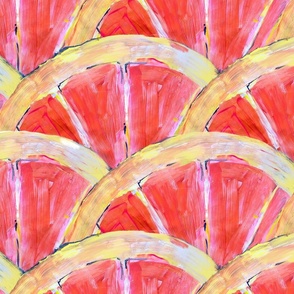 Grapefruit repeat pattern large