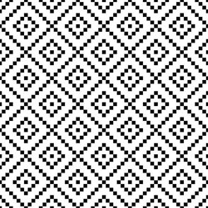 White and black small squares festival - FABRIC