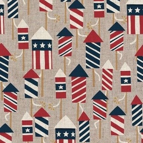 fireworks - Stars and Stripes - vintage - LAD23