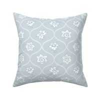 daffodil ogee on light blue | small