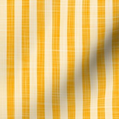 mustard yellow half inch stripe with linen texture