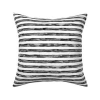 Watercolor stripe - 1/2" black and white  - horizontal