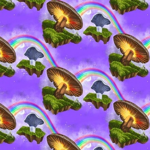 Rainbow mushrooms- violet