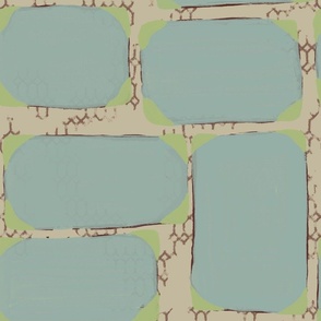 Collecting Pages Scrapbook Blanks in Pale Aqua on French Country Hexagonal