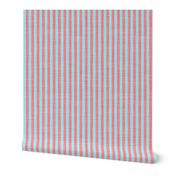 pink grapefruit half inch stripe with linen texture