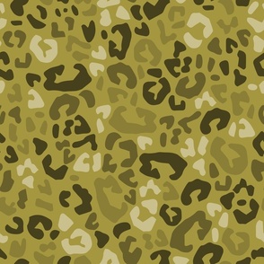 Leopard print in Moss Green #8B7F37 (Animal Camouflage)