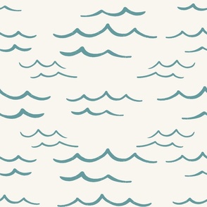 Large Waves in ocean blue
