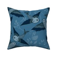 Light Sea Blue Birds - large