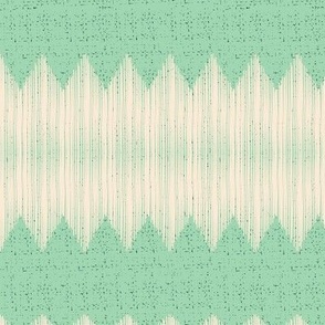 Small Scale - Linen Textured Ikat Zigzag Stripes in Mint Green 