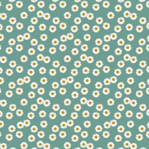 Daisies in teal - Small