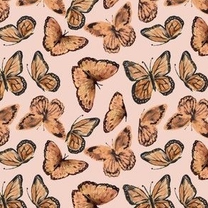 Monarch butterflies - pink 4in