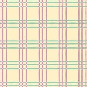 Easter bunny Green and Pink  plaid-01
