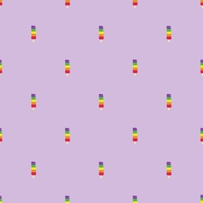 rainbow popsicles small purple background
