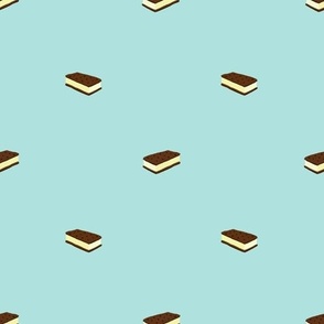 ice cream sandwiches blue background